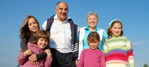 Grandparents with their grandkids